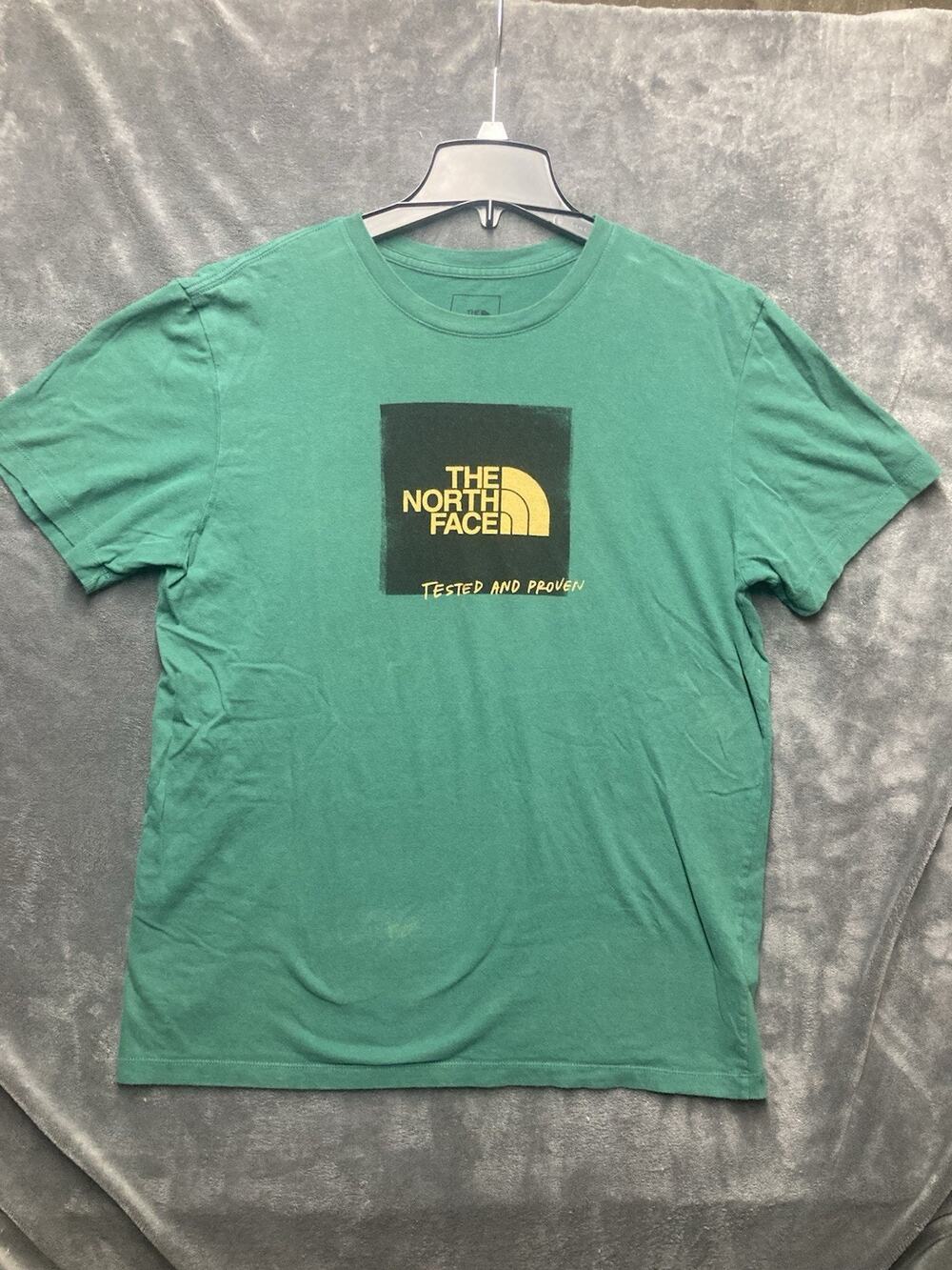 The North Face Tested And Proven Graphic T-shirt Men L Green Short Sleeve
